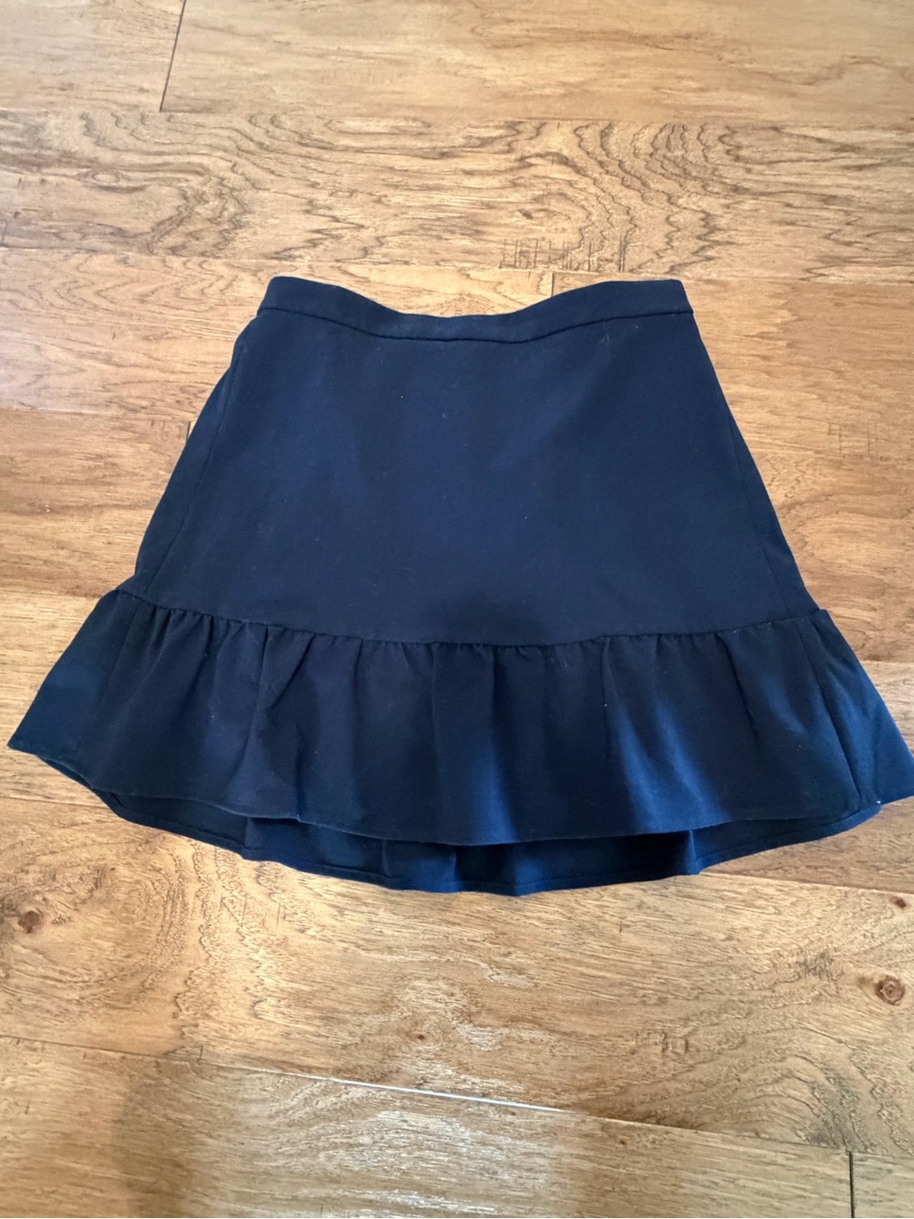 J. Crew Navy Ruffle Hem Skirt size 8